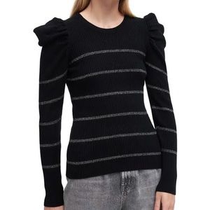 7 For All Mankind Puff Sleeve Rib Sweater Medium BNWT